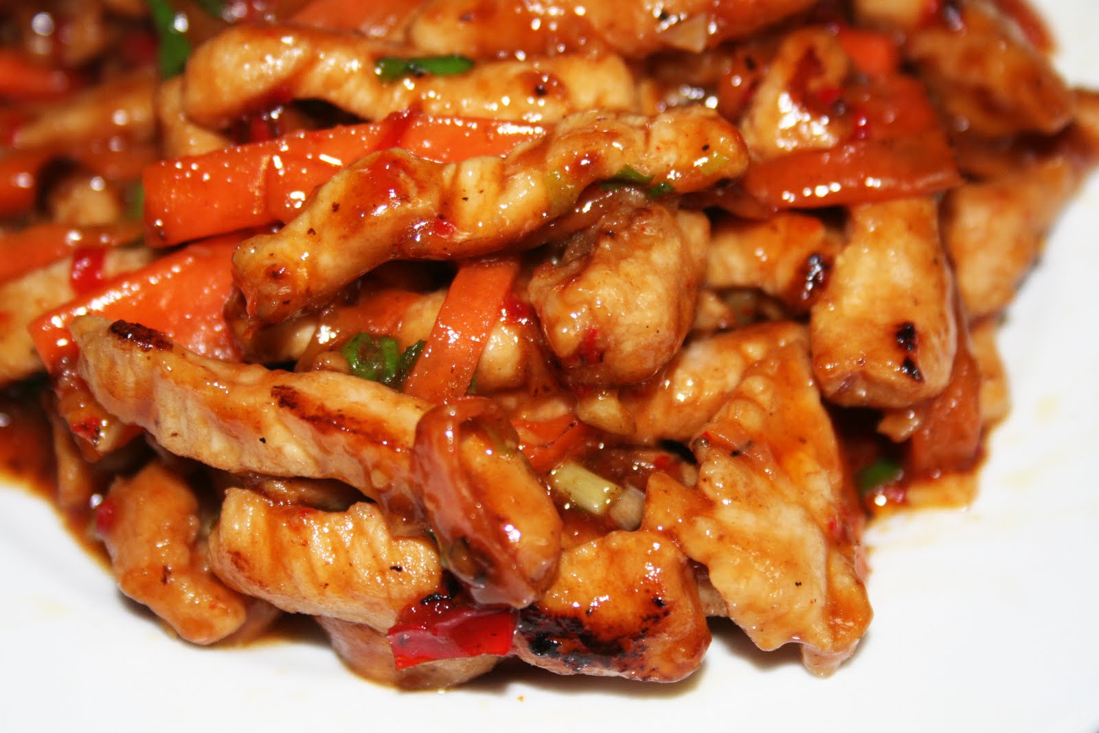 Porc saute au piment marine